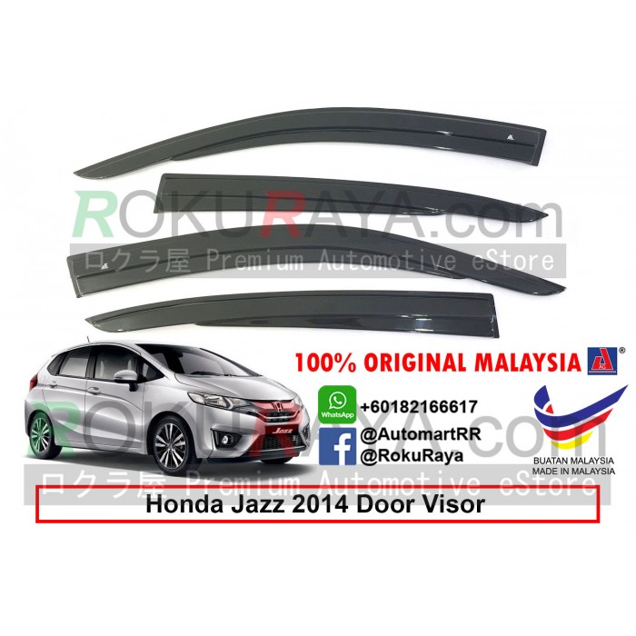 Honda Jazz ( 3rd Gen ) 2013 AG Door Visor Air Press Wind Deflector (AG Mugen Design)